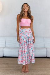 Picnic In The Summer Maxi Skirt Pink