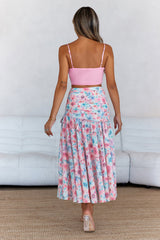 Picnic In The Summer Maxi Skirt Pink