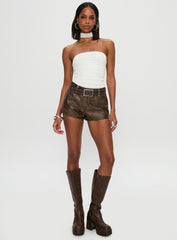 Sorelle Scarf Bodysuit White