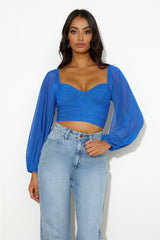 Enchanting Hymns Crop Cobalt Blue