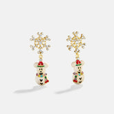 Disney Mickey Mouse Snowman Drop Earrings - Snowman