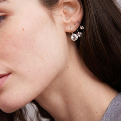 Fallon Sterling Silver Bezel Earrings - Silver