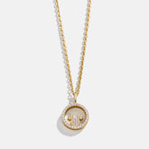Disney Mickey Mouse 18K Gold Plated Sterling Silver Outline Pendant Necklace - Gold/Pavé