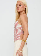 Candid Top Red Stripe