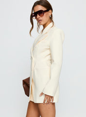 Wimbeldon Long Sleeve Mini Dress Cream