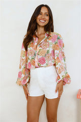 Romantic Whimsy Long Sleeve Shirt Print