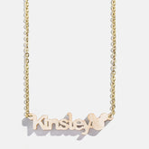 Disney Mickey Mouse Acrylic Custom Nameplate Necklace - Blonde Marble