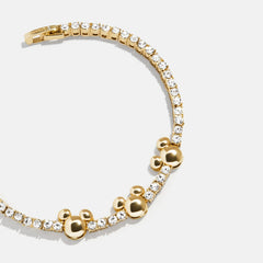 Disney Mickey Mouse Tennis Bracelet - Gold/Pavé