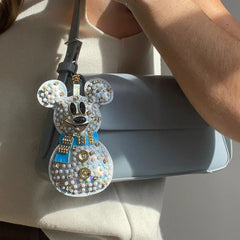 Disney Mickey Mouse Snowman Puff Bag Charm - Disney Snowman Puff Bag Charm