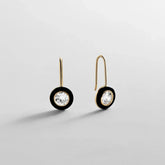 Fallon 14K Gold Semi-Precious Earrings - Onyx