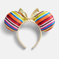 Disney Minnie Mouse Striped Ears Headband - Minnie Mouse Multicolored Ears Disney Ears