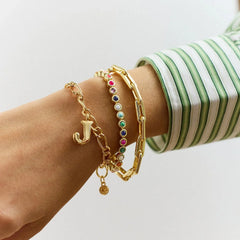 Deja Bracelet - Medium Gold Plated Brass