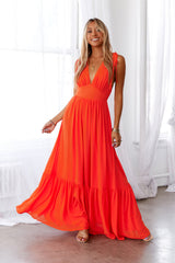 Stand Out Heart Maxi Dress Bright Red