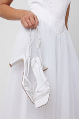 Out Till The Sunrise Heels White PU