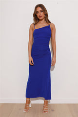 Fit To Love Mesh Maxi Dress Blue