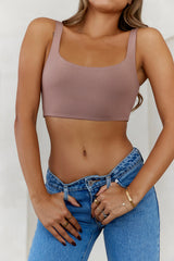 BASE Style Essential Crop Top Soft Mocha