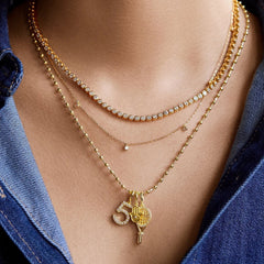 Faith Cluster Charm - Pave Cross