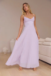 Better Days Plisse Maxi Dress Lilac