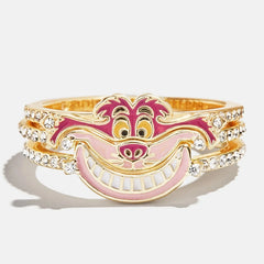 Disney Cheshire Cat Ring Set - Gold/Pink