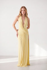 Megan | Halter Neck Backless Maxi Dress
