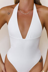BASE Supersoft Sculpt Halter Bodysuit White