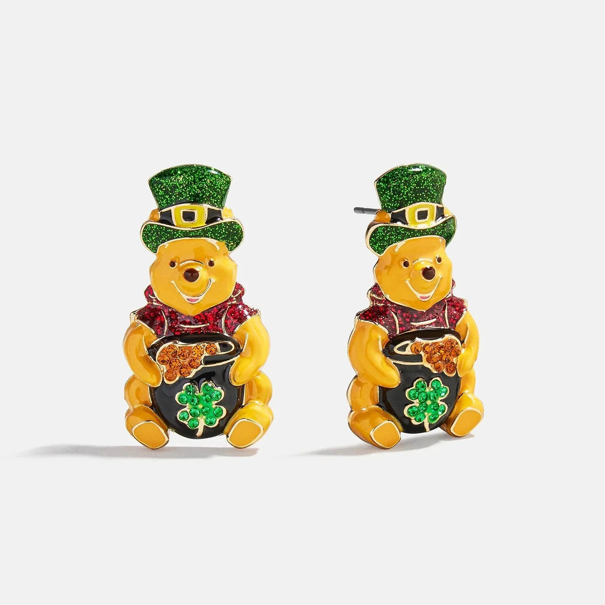 Disney Winnie The Pooh St. Patrick’s Day Earrings - Winnie The Pooh