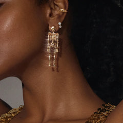 Drop Dead Hottie Earrings - Gold