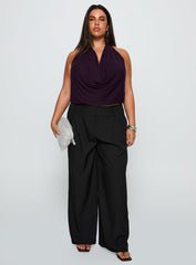 Two Lovers Low Rise Pants Black Curve