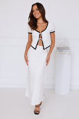 Wanderlust Escapes Crop Top White