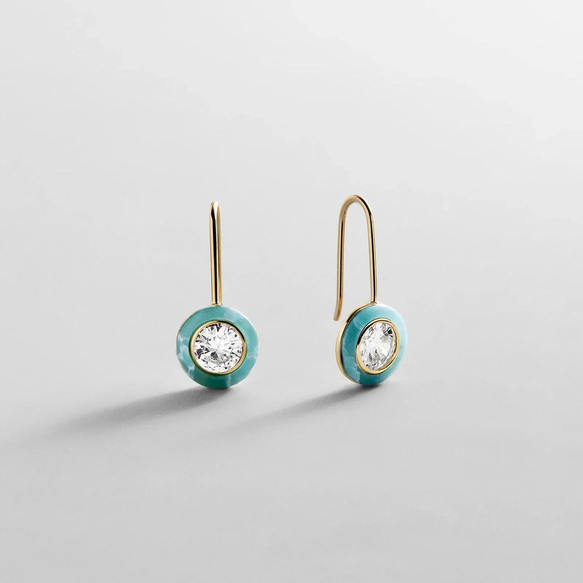 Fallon 14K Gold Semi-Precious Earrings - Turquoise