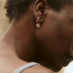 Fallon 14K Gold Bezel Earrings - Gold