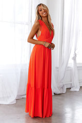 Stand Out Heart Maxi Dress Bright Red