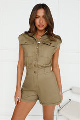 Exploring Romper Khaki