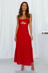 Pose For The Show Midi Dress Red
