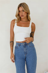Ideal Match Crop Top White