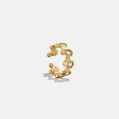 Disney Mickey Mouse 18K Gold Plated Sterling Silver Ear Cuff - Gold/Pavé