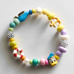 Disney Donald Duck Beaded Multicolored Charm Bracelet - Donald Duck