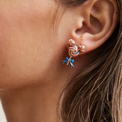 Disney Lollipop Stud Earrings - Red/White/Blue