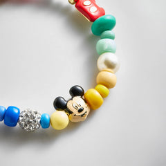 Disney Mickey Mouse Beaded Multicolored Charm Bracelet - Mickey Mouse