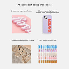 Fine Line Custom iPhone Case - Leopard/White
